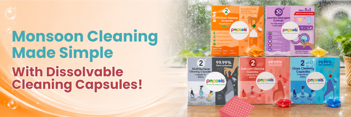Monsoon Cleaning Made Simple with Dissolvable Cleaning Capsules!
