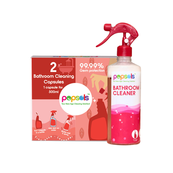 1 Box of Eco-Friendly Bathroom Cleaner EcoPods with Bottle | 5-in-1 Cleaning for Tiles & Surfaces