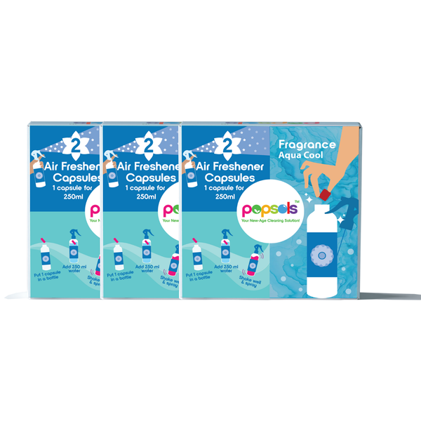 Aqua Cool - Air Freshener Capsules 3 Boxes of 6 Capsules | Long-Lasting Home Freshener