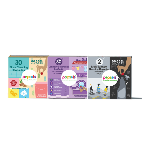 Cleaning Combo Pack – Floor Cleaner,  Multi-Surface & Laundry EcoPods