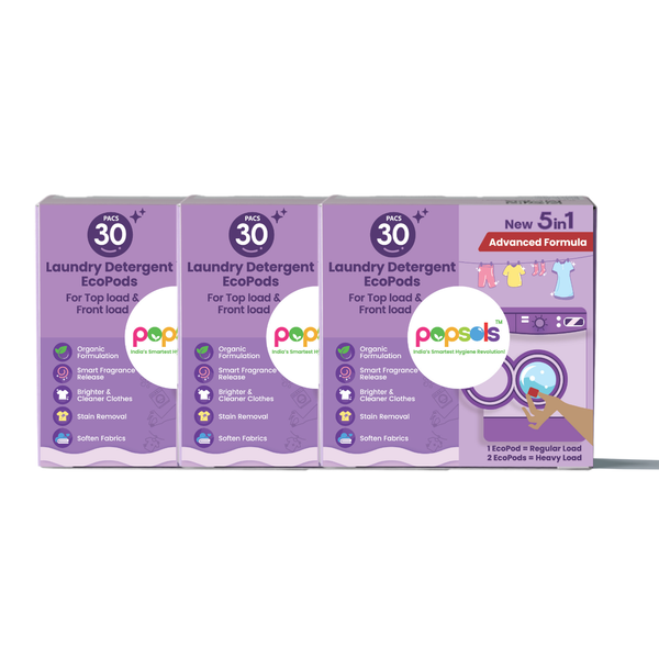 Laundry Detergent EcoPods | Pack of 3 Eco-Friendly 5-in-1 Capsules for Front & Top Load