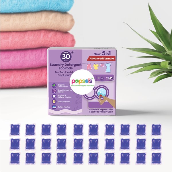Laundry Detergent EcoPods | Pack of 1 Eco-Friendly 5-in-1 Capsules for Front & Top Load