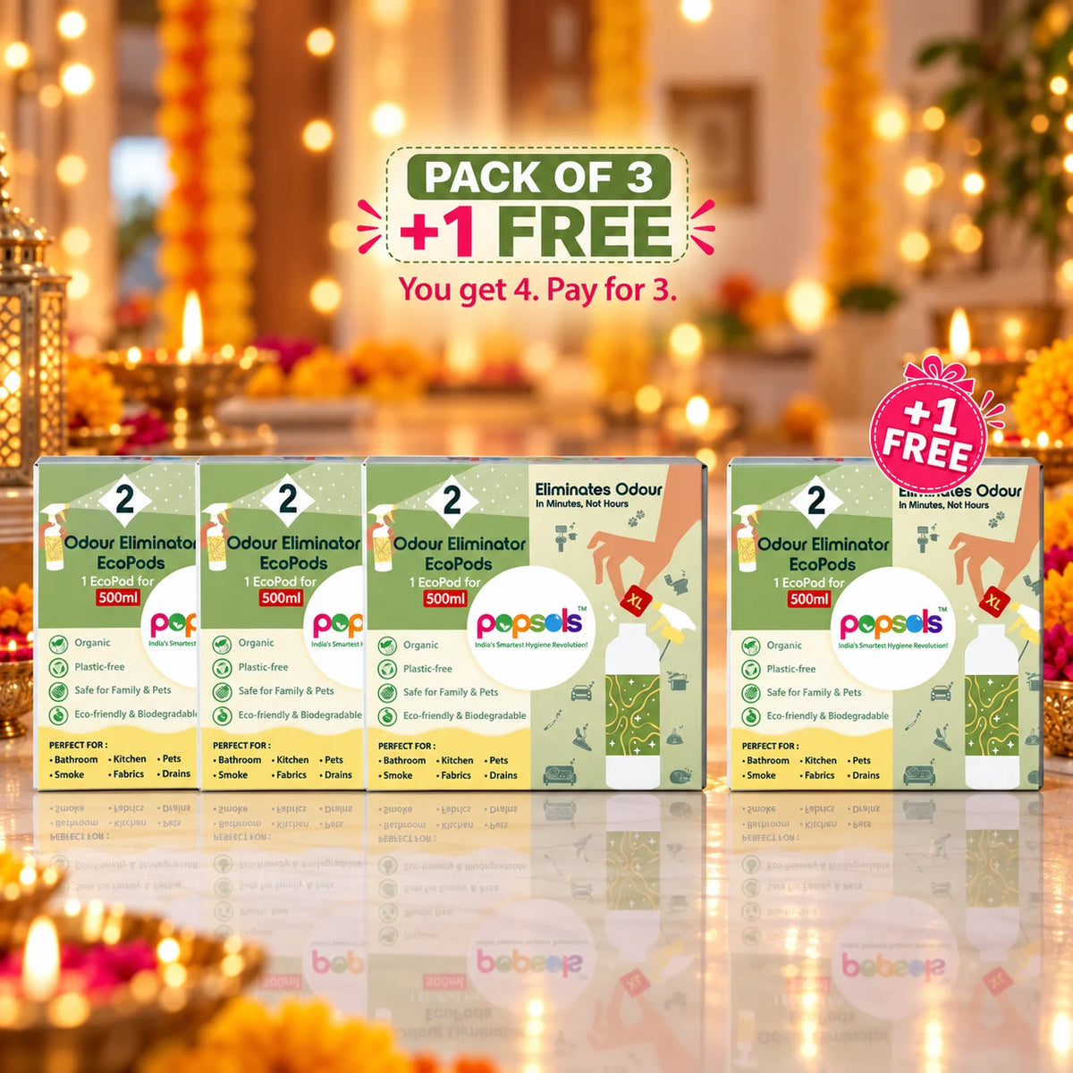 Odour Eliminator EcoPods 1L