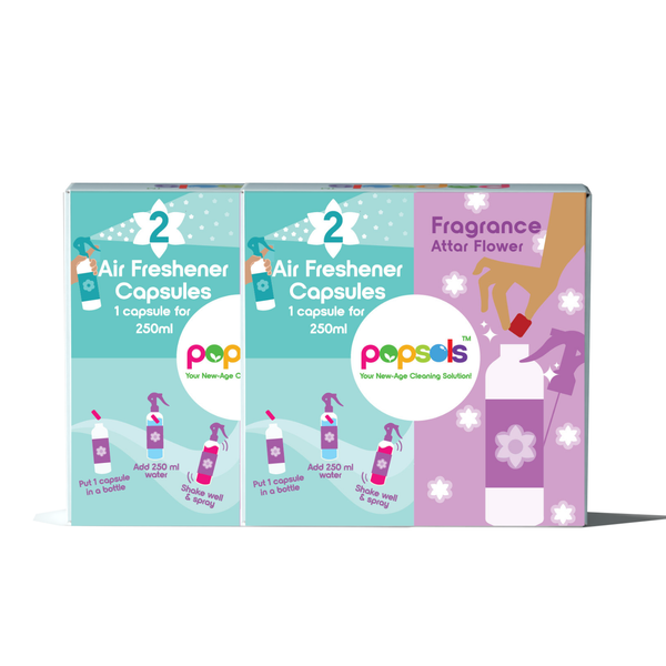 Attar Flower Fragrance - Air Freshener EcoPods 2 Boxes of 4 Capsules | Long-Lasting Home Freshener