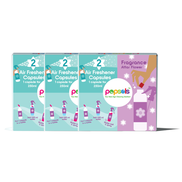 Attar Flower Fragrance - Air Freshener EcoPods 3 Boxs of 6 Capsules | Long-Lasting Home Freshener