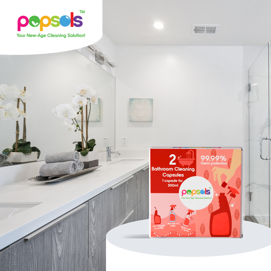 1 Box of Eco-Friendly Bathroom Cleaner EcoPods | 5-in-1 Cleaning for Tiles & Surfaces