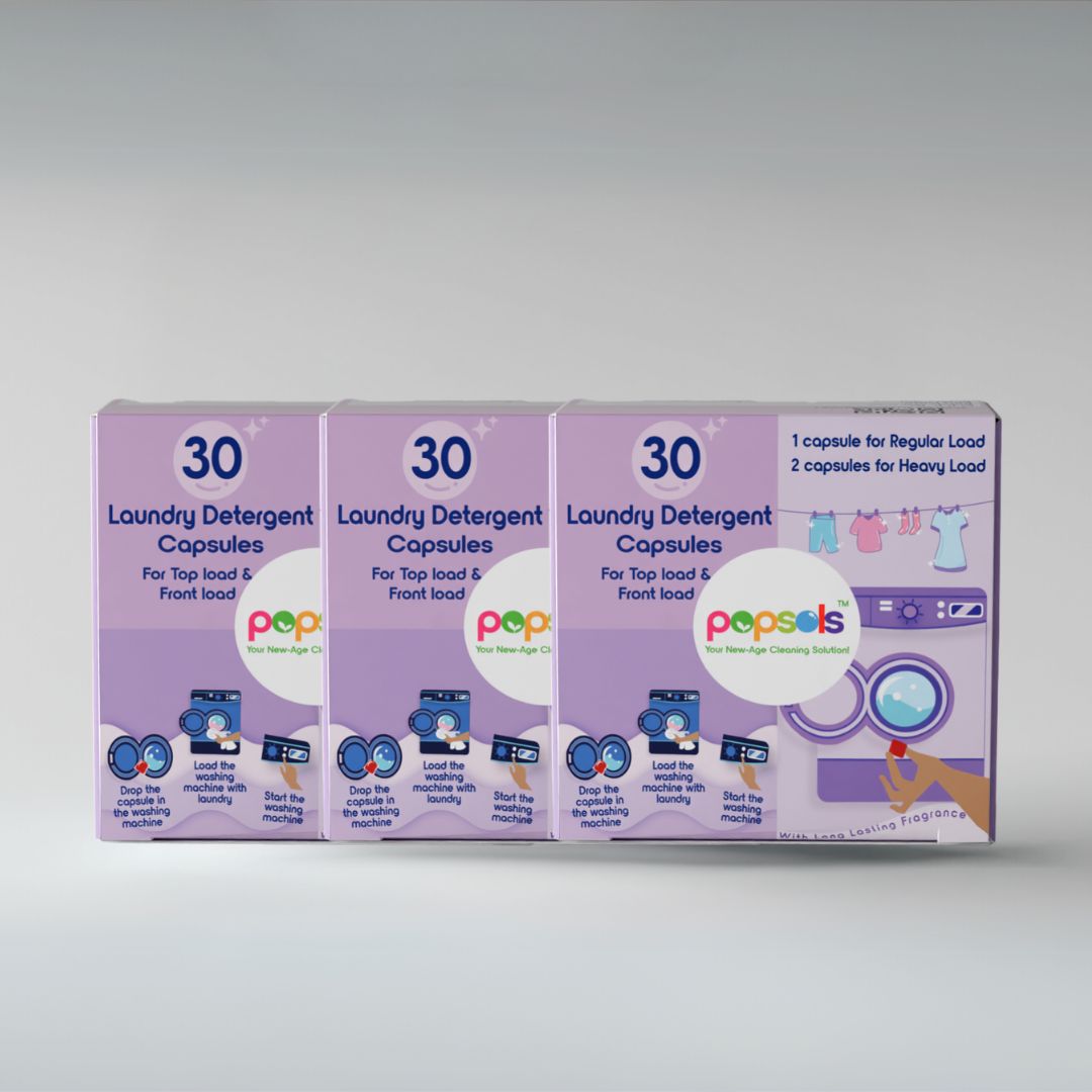 Laundry Detergent EcoPods | Pack of 3 Eco-Friendly 5-in-1 Capsules for Front & Top Load