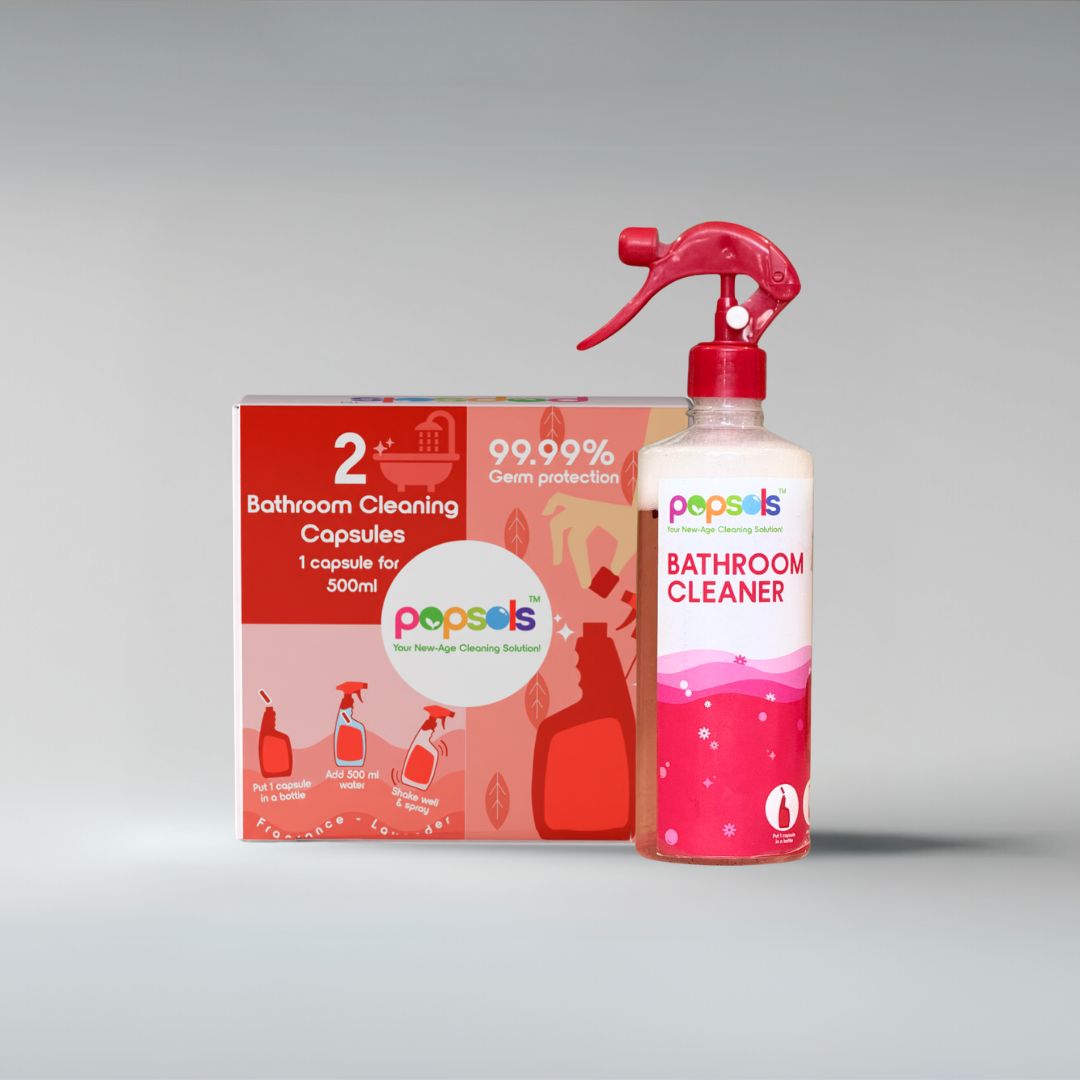 1 Box of Eco-Friendly Bathroom Cleaner EcoPods with Bottle | 5-in-1 Cleaning for Tiles & Surfaces