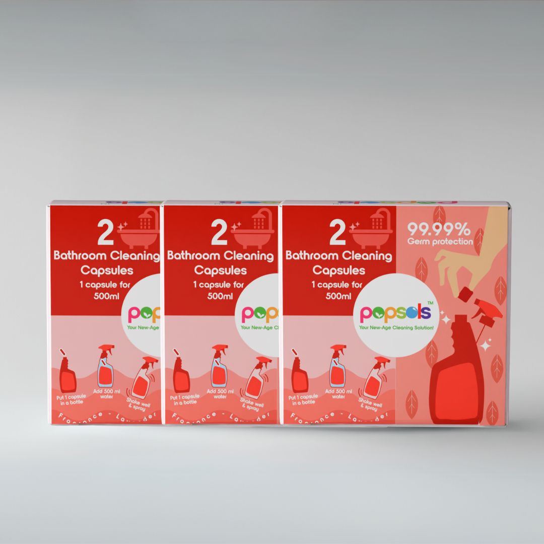 3 Box of Eco-Friendly Bathroom Cleaner EcoPods | 5-in-1 Cleaning for Tiles & Surfaces