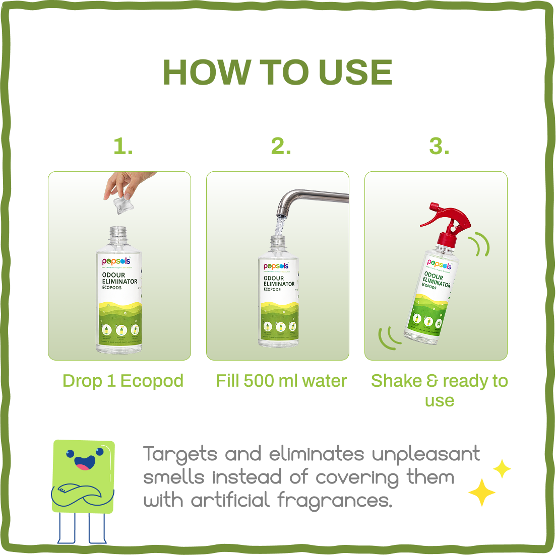 Odour Eliminator EcoPods 1L