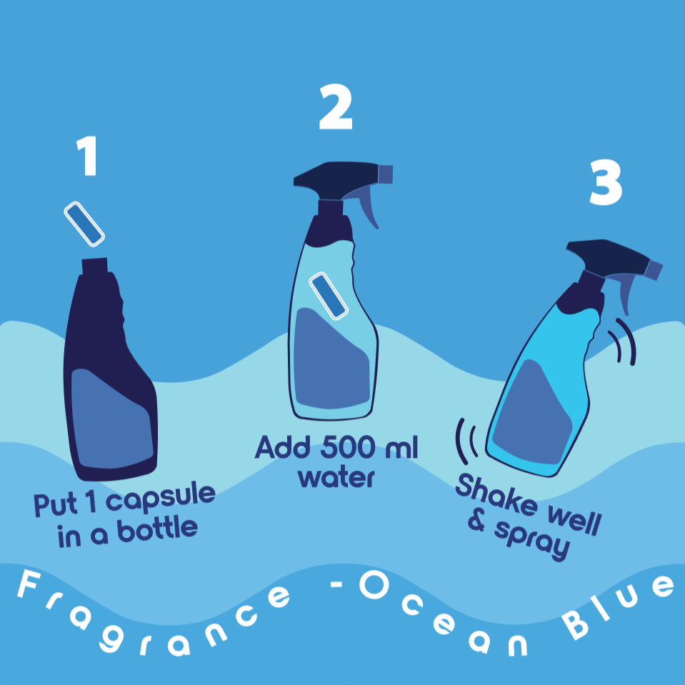 Popsols EcoPods Glass Cleaner – Pack of 2 Capsules | Streak-Free Shine for Mirrors, Windows, Tables, Car Windshields & More | Eco-Friendly, Biodegradable| 1 EcoPod Makes 500ml Spray - With Bottle