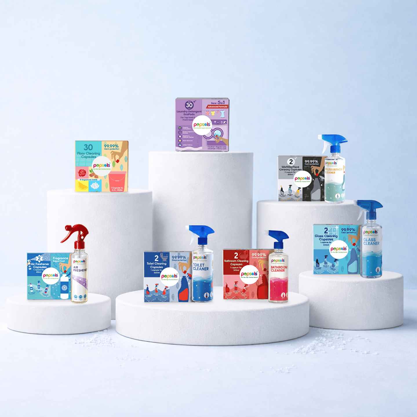 All-in-One Cleaning Combo EcoPods with Bottle